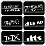 THX dts DTS HD 杜比环绕 家庭影院 音响功放 标志 logo 金属贴纸