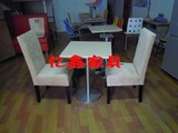 新款 快餐桌 咖啡厅餐桌椅西餐厅快餐桌椅不锈钢快餐桌实木软包椅