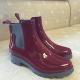 2016特价新品PVC欧美舒适时尚便捷百搭中跟3色女式短筒雨鞋雨靴