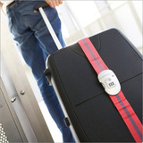 英国Go Travel 行李安全绑带打包带 TSA带锁 识别箱包 捆箱带十字