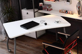 钢木桌子猫王宜家风格带轮移动办公书桌钢木家具长方形弧形电脑桌