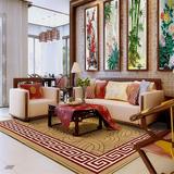 中式简约现代风格地毯客厅茶几卧室沙发书房家用美式田园门厅地毯