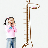 沃雅幼儿园儿童房卧室装饰卡通量身高尺可移除墙贴俏皮长颈鹿