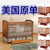 755婴儿床实木出口环保童床多功能双胞胎床环保bb床宝宝床游戏床