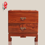 老榆木床头柜 简约新中式古典家具 全实木 卧室边柜 新中式床头柜