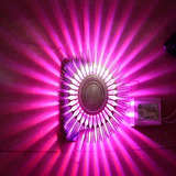 LED七彩壁灯 自动变色太阳花光效灯 3W过道天花灯KTV酒吧墙装饰灯
