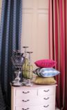 现代简约美式地中海田园风格客厅卧室书房儿童房条纹涤棉布窗帘