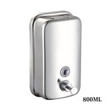 800 500ml不锈钢手动皂液器皂液盒 浴室厨房壁挂式洗手液瓶沐浴器