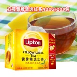 正品Lipton/立顿黄牌精选红茶200包400g斯里兰卡进口三角袋泡茶叶