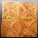 榆木仿古浅浮雕 多层实木复合正方形拼花地板 无缝拼接