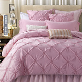 大红新婚庆四件套粉色结婚床上用品欧式六件套多件套件1.8m床单式