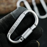 雷蝎 硬质铝合金大号D型多功能带锁快挂 登山扣 钥匙扣 挂扣