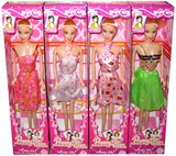 单件批发芭比娃娃玩具款芭芘礼盒装单套衣服5元实心巴比厂家直销