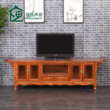 新古典中式清明仿古全实木创意家具客厅卧室简约定制实木电视机柜