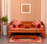 明清古典中式实木客厅沙发榆木雕花草龙仿古罗汉床中式贵妃榻特价