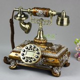 TQJ欧式风格工艺仿古电话机摆件/客厅卧室复古固定电话座机