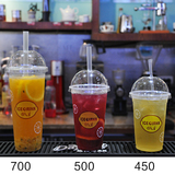 90口径 高透加厚冰点杯450/500/700一次性塑料杯子冷热饮奶茶杯