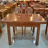 包邮实木餐桌椅可伸缩可折叠橡木组合长方形饭桌方桌简约现代木质
