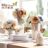 米子家居 装饰假花绢花餐桌客厅茶几摆设干花仿真花套装花艺摆件