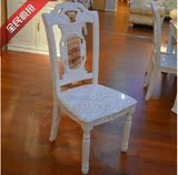 欧式白色亮光天然大理石餐桌椅子 橡木餐椅 厂家直销实木家具特价