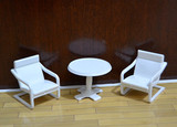 建筑模型材料 迷你家具 室内装饰组合 休闲椅餐桌套装