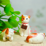 日本超萌滴猫师父与徒弟的旅行广告 食玩宠物 仿真迷你动物模型