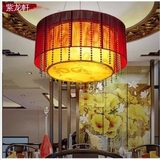 中式吊灯客厅仿古餐厅古典饭厅酒楼黄羊皮灯饰创意复古灯具2060