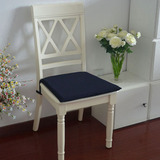 沃米兔深蓝色纯棉全棉布艺 凳子垫 海绵垫 餐椅垫 坐垫 可定制