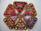好时巧克力10粒装 三角印花成品喜糖盒 口味任选 巧克力生日礼物