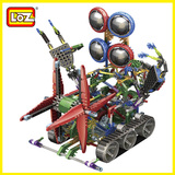德国LOZ大眼机器人小眼电动积木拼插组装变形 儿童益智玩具男孩