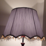 创意灰色布艺客厅落地灯罩卧室床头台灯灯罩欧式水晶台灯灯罩简约
