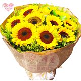 生日礼物送妈妈向日葵花束礼盒成都同城鲜花速递郫县双流龙泉送花