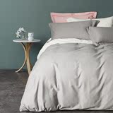 棉麻纯色磨毛四件套亚麻全棉床上用品 素色纯棉床单被套床品套件
