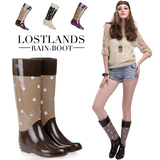 Lostlands女式雨鞋 橡胶高筒雨靴 保暖雨鞋绒里/棉布里 2种内里