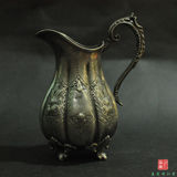 小春珠宝 欧式牛奶银壶 古董银器西洋欧式四足壶 银茶壶 收藏品