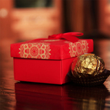喜糖盒子创意2014批发个性结婚包袋中式传统大红方形中号小号新款