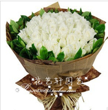 99朵白玫瑰花束 上海鲜花速递 上海花店 同城送花圣诞节鲜花预定