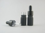 5ML黑色礞砂喷涂透明精油瓶加滴管 分装瓶子 化妆瓶 玻璃瓶