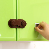 居家家 儿童防护安全锁宝宝柜子门锁 婴儿防夹手锁扣冰箱锁抽屉锁