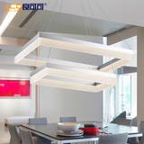 led吊灯创意个性 现代简约亚克力长方形客厅餐厅卧室艺术吊灯大气