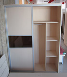 定制卧室板式家具实木颗粒现代简约滑轮移动门推拉门衣柜储物柜
