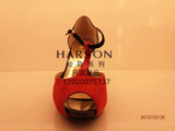 HARSON专柜正品 哈森/卡迪娜2013新款时尚高跟鱼嘴女鞋HS38401