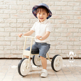高端定制日本儿童三轮车男女宝宝脚踏车自行车简约童车筐无印同款