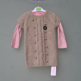 英国单英伦范春装婴儿童女宝宝棉线针织毛衣裙长袖T恤两件套套装