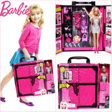 正品BARBIE/芭比娃娃公主玩具套装女孩玩具礼物礼盒梦幻衣橱X4833