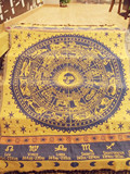 包邮欧美外贸复古罗盘创意地毯太阳神客厅地毯沙发巾个性