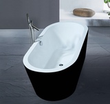 出口浴缸/白加黑色浴缸/压克力浴池/休闲椭圆浴缸1.65/1.7/1.8米