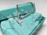美国代购 Tiffany蒂芙尼 礼物 925纯银 心形珐琅 粉色粉心 手链