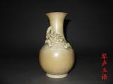 【琴声玉语】34897;古玩老瓷器 白瓷福寿花瓶 古董包老收藏