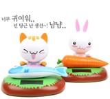 韩国代购 韩国正品 可爱兔兔小猫汽车点头摆件 摆设 可爱装饰品